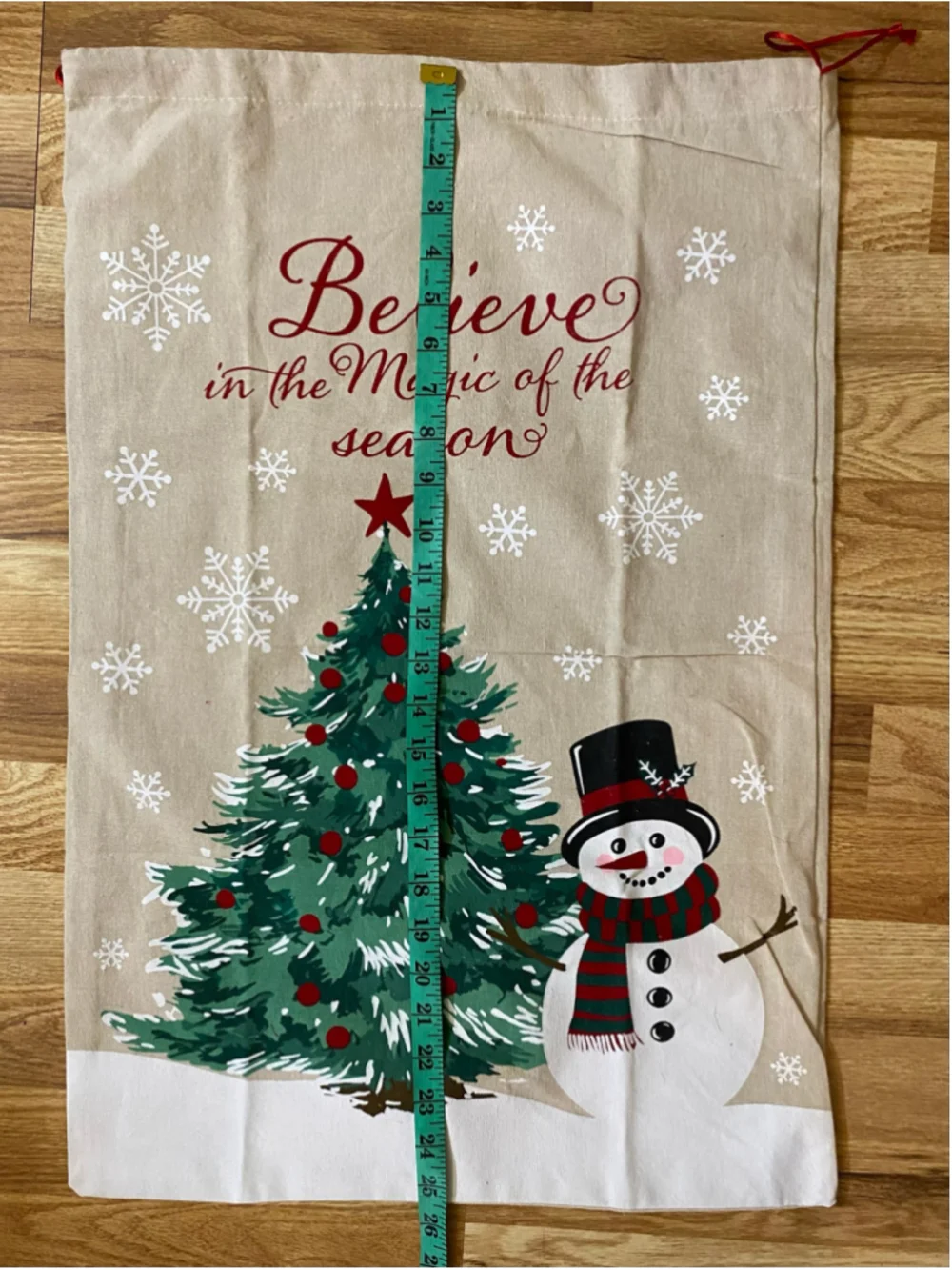 Christmas Gift Bag / Christmas Tree With Snowman NWOT